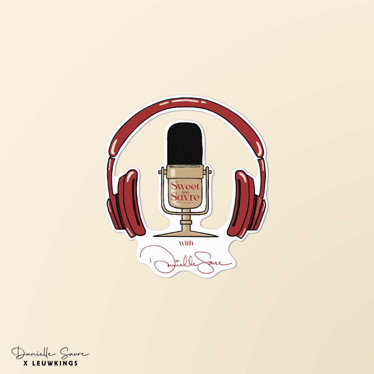 Sticker Dual Headphones Mic