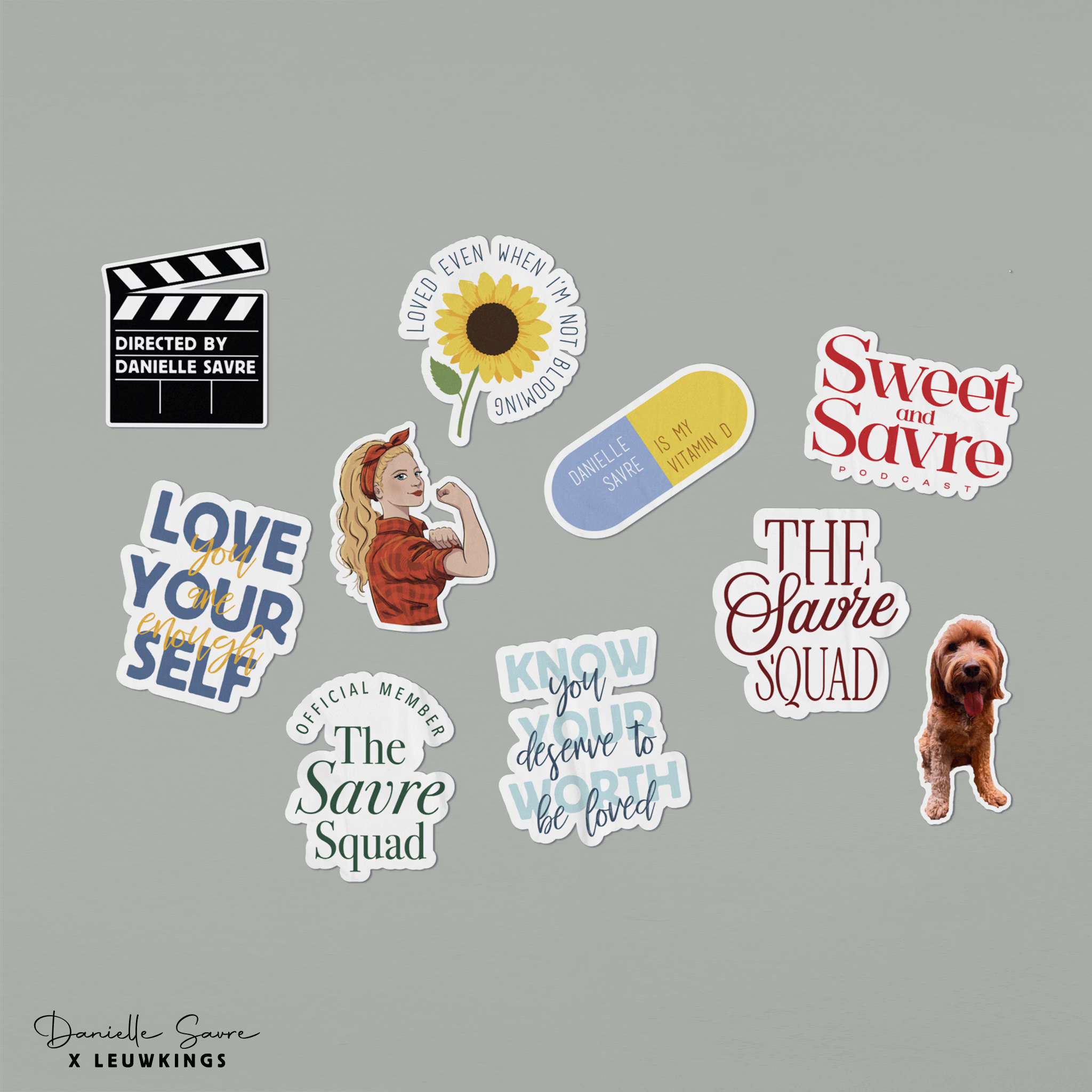 Set of 10 stickers